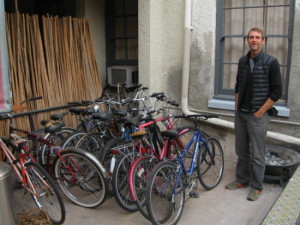 Riley Merline and Border Studies bike fleet