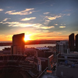 Our view from our condo in downtown San Diego. 