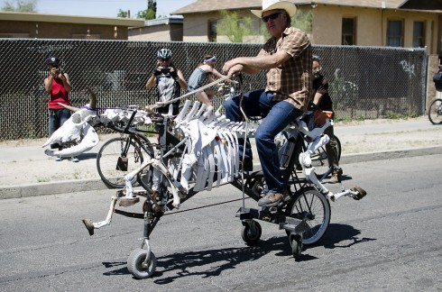 This cow bike was one of many unique bikes at the first 2013 Cyclovia Tucson. A second event with a new route will take place on April 28.