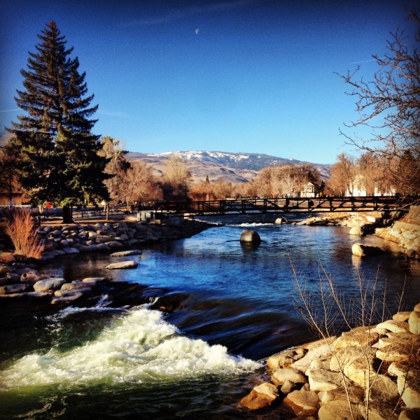 A shared use path runs along portions of the river. 