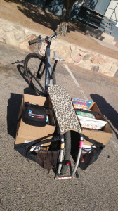 An Xtracycle full of books. Photo by Devon Balet.