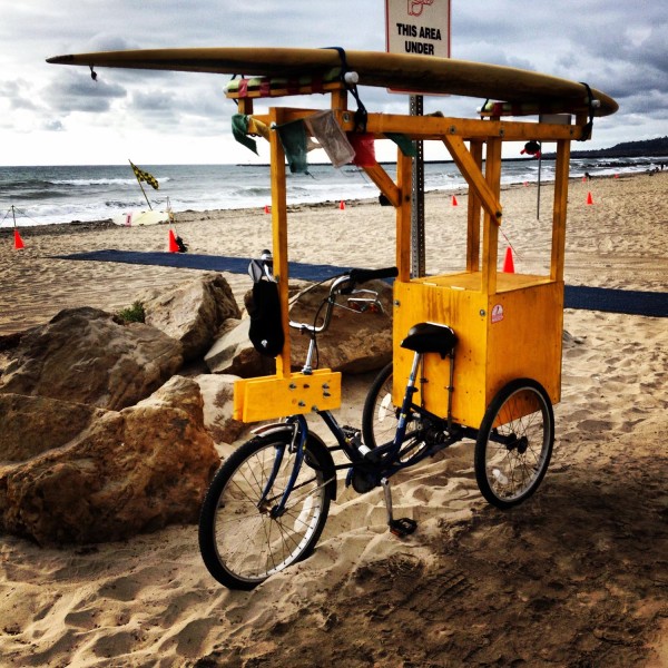 This awesome cargo bike was spotted in Ocean Beach. 