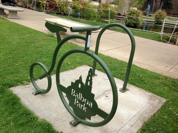 A cool bike rack in Balboa Park. 
