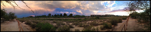 Photo 33: Monsoon rainbow and sunset, Rillito River Bike Path