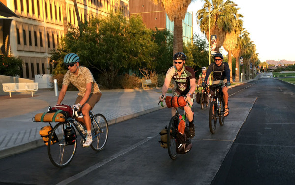 The ride left the University of Arizona and picked up people along the route. 