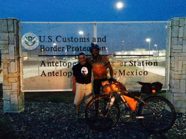 Elliot complete the Tour Divide and greeted by his father. 