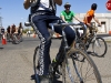 Claymazing leads the Bike Beautiful procession through blocked off streets during Cyclovia, a day of car-free biking, in Tucson, Ariz on 28 March 2011.  Claymazing is a very active member of the Parasol Project and is often the announcer for their events.