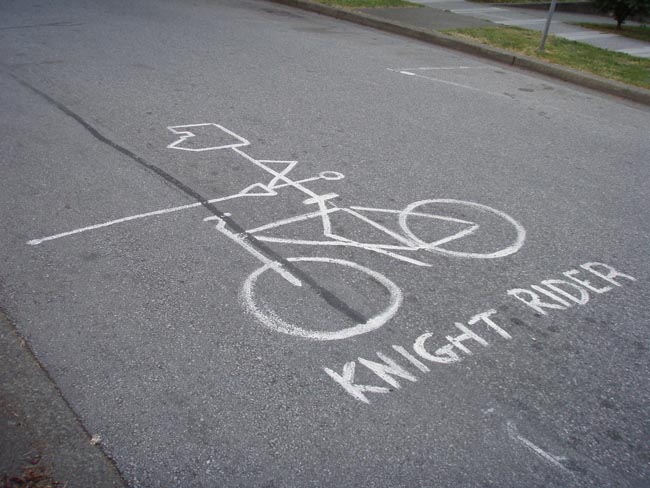 Modified bike pavement marking