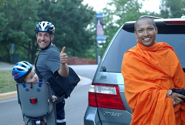 Pam\'s cyclist and monk photo